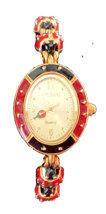 Joan Rivers Lady Bug Enamel Red &amp; Black Women&#39;s Bracelet Watch 7.5&quot; WORKING - £114.15 GBP