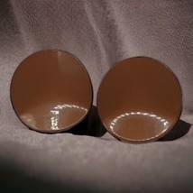 Brown enamel clip on earrings, - £11.95 GBP