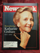 NEWSWEEK July 30 2001 Katherine Graham, 1917-2001 Washington Post - £6.75 GBP