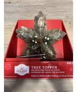 Holiday Time Christmas Birch Star with Bell Tree Topper - $9.46