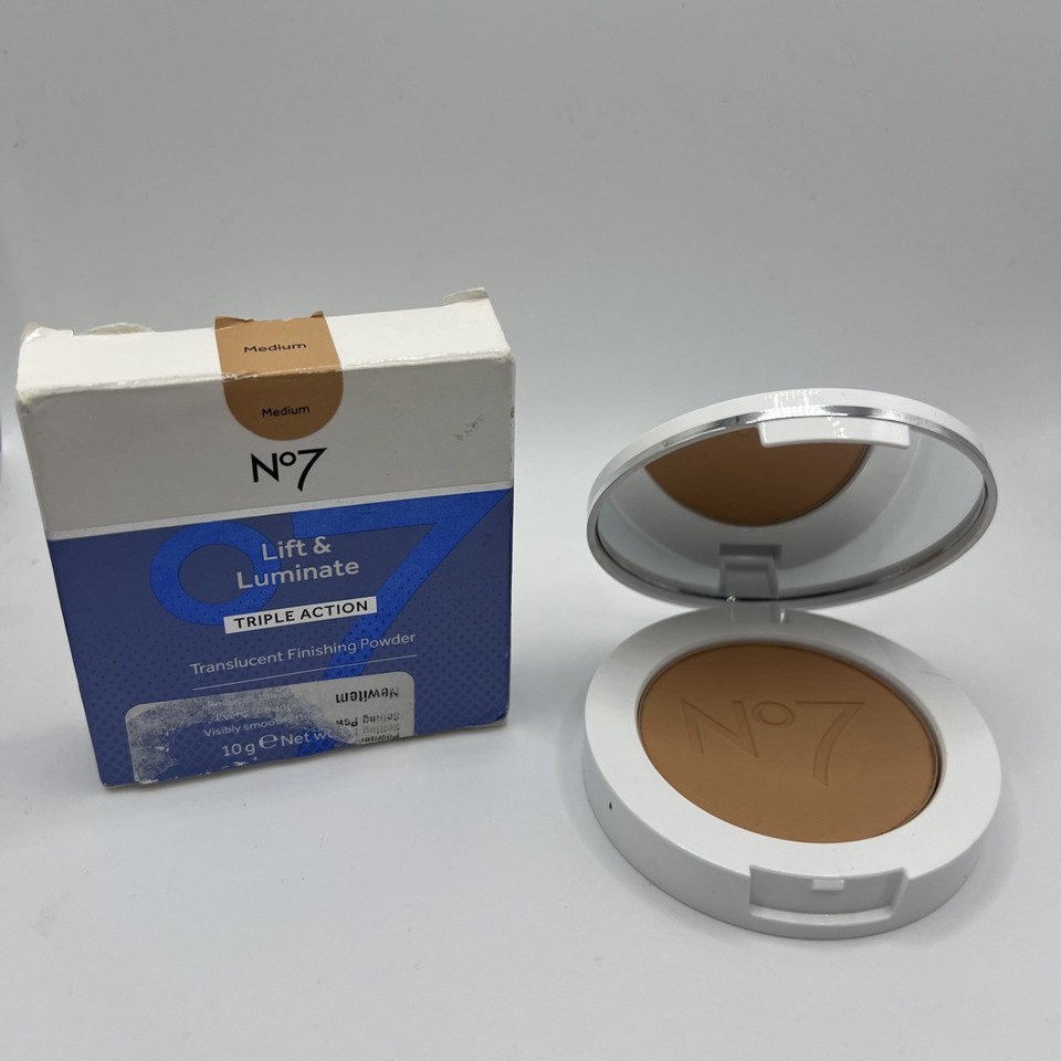 No7 Lift Luminate Triple Action Finishing Powder 0.35 oz MEDIUM New - $12.86