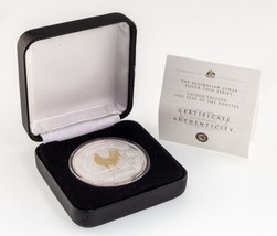 2005 Australian Lunar Series Year of the Rooster Gilded Silver Coin Box CoA - £78.21 GBP