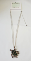 Periwinkle by Barlow Necklace Silver Tone Swimming Sea Turtle Kids Size ... - $13.92