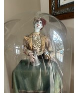 ANTIQUE FRENCH AUTOMATON DOLL PLAYER JESTER?WITH WAND AUTOMATE &amp; GLASS C... - $6,799.99