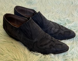VTG 90s Guess By Georges Marciano Ankle Boots Size 10 Black Western Leather - £46.52 GBP