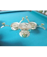 Set of Candelabra Pair of Double Lights and Single Light Modern Design, ... - $63.76 CAD