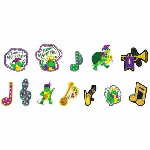 Primary image for Mardi Gras Swamp Cutouts Decorations 12 ct Value Pack