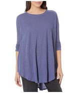 Free People Top Women Medium Aria Trapeze Deep Periwinkle Oversize Lagen... - $1,101.15 MXN
