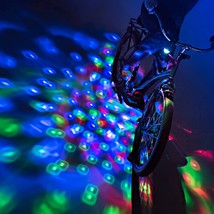 Blinking Swirling Color Patterns - Bicycle Light For Riding At Night -, Colored. - £24.70 GBP