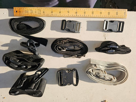 24LL16 ASSORTED NYLON STRAPS AND HARDWARE, GOOD CONDITION - £7.43 GBP
