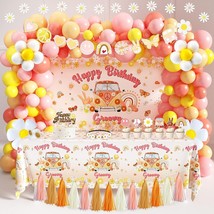 165pc Groovy Birthday Shower Party Decoration Kit Pack Retro Hippie Boho... - $19.79