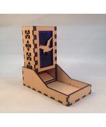 Raven Dice Tower and Tray Dark Blue Acrylic Window COMPACT DESIGN Laser ... - $41.66 CAD