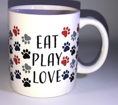 Eat Play Love ”Animals” 14 Oz Mug Home Work Coffee Cup-FREE Gift WRAP-NEW-SHIP24 - £15.71 GBP