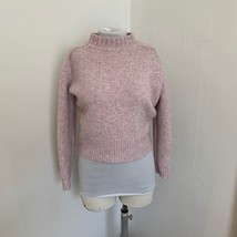 Ann Taylor Petite Pink Lavender Purple Wool Mock Turtleneck Sweater Medi... - $354.84 MXN