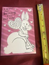 Valentine’s Day “I Want No Bunny Else But You”  Color Yourself Sticker Card 6 - $12.75