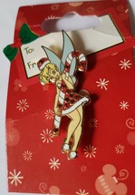 Disney Parks TnkerBell Hugs a Candy Cane Christmas 2010 Pin - £11.76 GBP