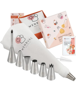 Wenburg Versatile &amp; Easy-To-Clean Large Icing Piping Bags and Tips Set -... - $26.96