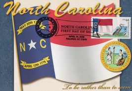 US Maxi Card FDC North Carolina Statehood, Flag, Birds Zayix Stamps 0924M0239 - $3.15