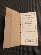 Vintage 1913 Langdon Woman&#39;s Club Seventeenth Annual Year Book North Dakota - £10.57 GBP