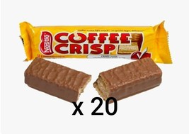 20 x Coffee Crisp Chocolate Candy Bar Nestle Canadian 50g each Free Shipping - £28.56 GBP