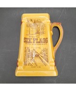 Vintage Six Flags Over Mid-America Souvenir Mustard Yellow Mug Ceramic A... - $283.06 MXN