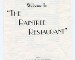 The Raintree Restaurant Menu 1994 El Dorado Arkansas - £14.01 GBP