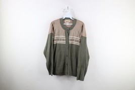 Vtg 90s Woolrich Womens Large Faded Country Primitive Tree Knit Cardigan Sweater - £39.43 GBP