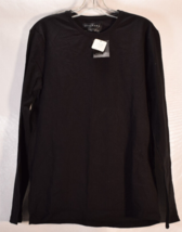 Zara Womens Super Slim Fit LS T-Shirt Black L NWT - £23.30 GBP