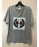 Fruit of the Loom Gray Men&#39;s Large T-Shirt Wolf Design Graphic Tee, New - $12.29 CAD