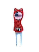 Europe or USA Switchblade Style Divot Tool with Removable Golf Ball Marker. - £10.11 GBP