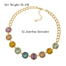 New Arrivals Gold Color Multi Stone Green Navy Red Olive Yellow Sky Colorful Sta - £20.61 GBP