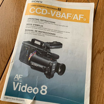 Sony CCD-V8AF 8mm Video 8 Video Camera Recorder Owners Manual Free Shipping - £7.77 GBP