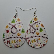 Christmas Earrings Fun Party Candy Fun Sun Tree  Hook white red green OPTION 3 - £5.53 GBP