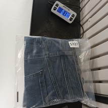 INC International Concepts Women's 12 Blue Cotton Blend Frayed Trim Denim Skirt image 8