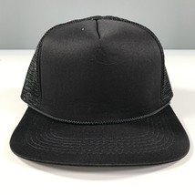 Vintage Trucker Hat Black Boys Youth Size Mesh Back New Era Foremost - $10.39