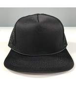 Vintage Trucker Hat Black Boys Youth Size Mesh Back New Era Foremost - £8.14 GBP