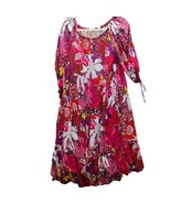 Trina Turk Womens Multi Color Floral Design Elastic Around Neck Sleeves ... - $38.00