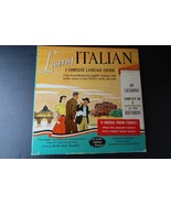 Living Italian A Complete Language Course 1956 4 LP Set 33 1/3 RPM Vinyl... - $562.22 MXN