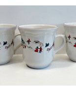 1995 White Christmas Farberware 3 pcs Coffee Mugs Katherine Babanovsky V... - $20.98
