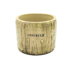 Handmade Ceramic Large Utensil Holder For Kitchen Wooden Utensils, Textured Vase - £133.73 GBP