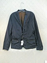 Michael Kors Mens Jacket Windbreaker Blazer Look Rain Navy Blue NWT 40R - $183.82