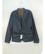 Michael Kors Mens Jacket Windbreaker Blazer Look Rain Navy Blue NWT 40R - £146.12 GBP