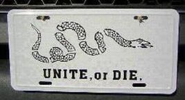 Unite or Die Auto License Plate Car Truck Tag Metal Sign New American Re... - $9.98