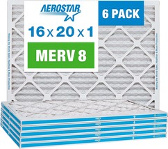 The Aerostar 16X20X1 Merv 8 Pleated Air Filter, Ac Furnace Air Filter, 6... - £41.62 GBP