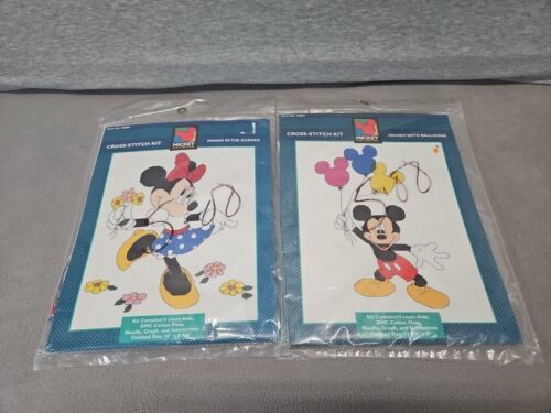Mickey And Minnie Mouze Cross Stich Kits New (T2) - $14.85