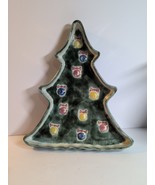 Louisville Stoneware Christmas Tree Platter Tray Snacks Holiday 2005 USA - $552.73 MXN