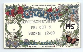 Jefferson Starship Ticket Stumpf Juli 19 1992 Santa Cruz California The Catalyst - £30.58 GBP