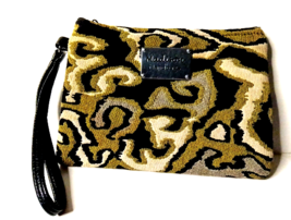 Madison Wristlet Clutch Paisley Black, Green, White, Purse Zipper Closur... - £12.68 GBP