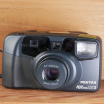 Pentax IQZoom 115S 35mm Film Camera Black *TESTED* W Battery - £29.59 GBP