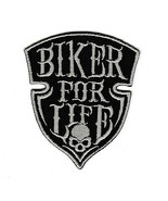 Biker for Life Fabric Panel Logo Label Patch Skull Motorcycle Jacket Col... - £14.24 GBP